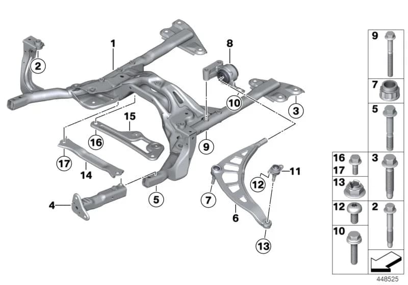 ECE — 31 Front Axle › 31_0911 FRONT AXLE SUPPORT/WISHBONE