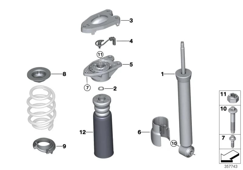 Shock absorber, rear VDC — ECE — 33 Rear Axle › 33_1802 Shock absorber, rear VDC