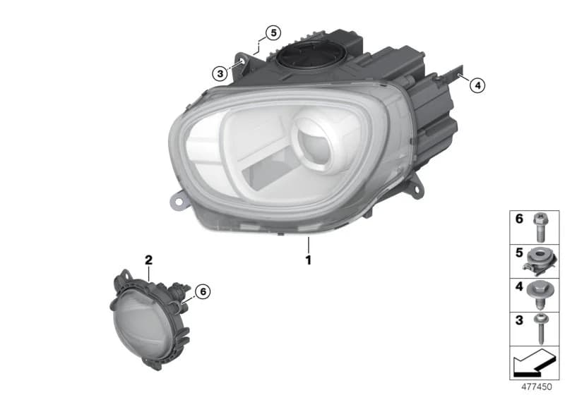 Headlight, LED technology, left — ECE — 63 Lighting › 63_1813 Headlight