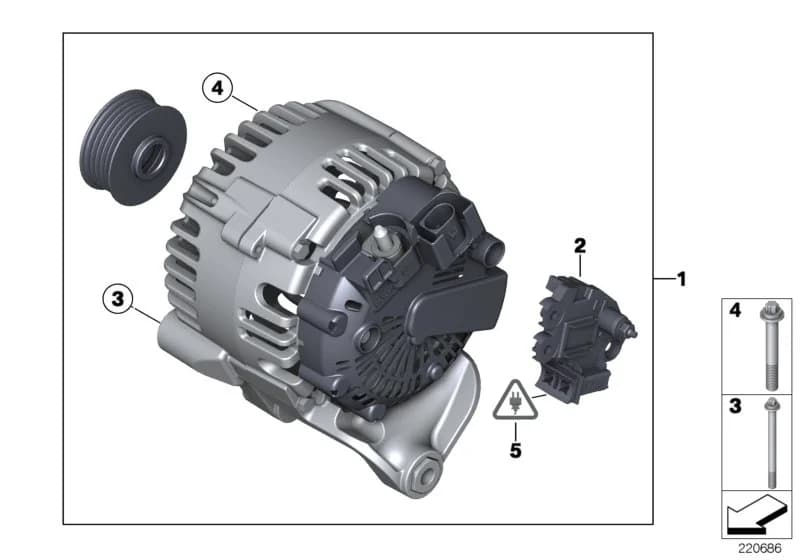 EXCH generator — ECE — 12 Engine Electrical System › 12_1618 Alternator