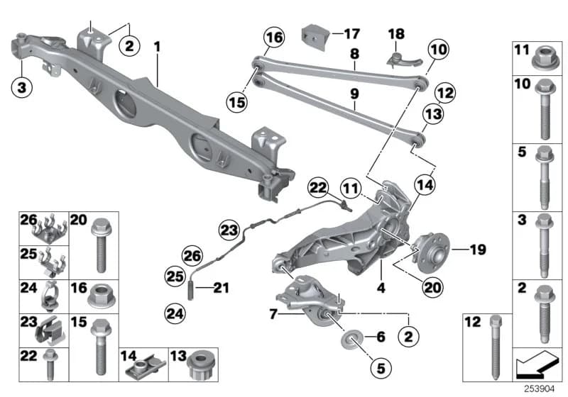 Pulse generator, DSC rear — ECE — 33 Rear Axle › 33_1356 Rr axle support, wheel susp.,whl bearing