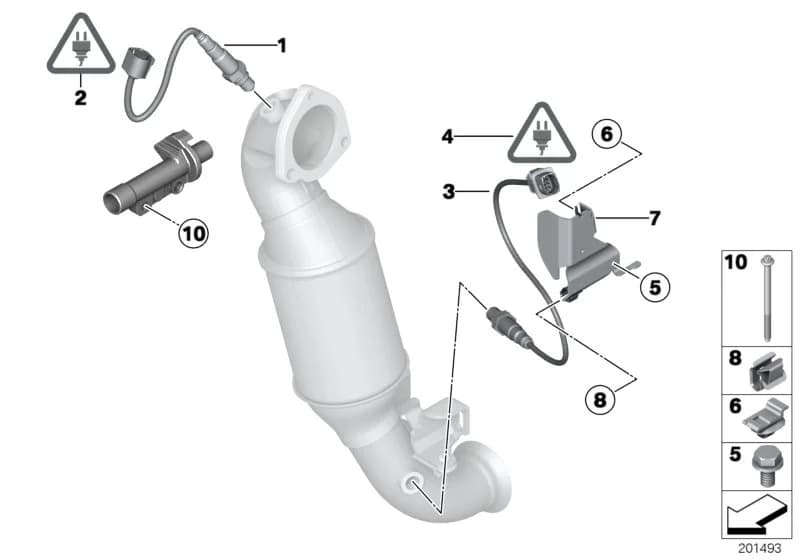 L=710MM — USA — 18 Exhaust system › 18_0701 Lambda Probe Fixings