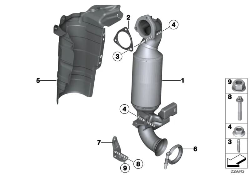 USA — 18 Exhaust system › 18_0918 Exhaust manifold with catalyst