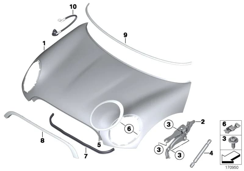 ECE — 41 Bodywork › 41_1765 ENGINE HOOD/MOUNTING PARTS