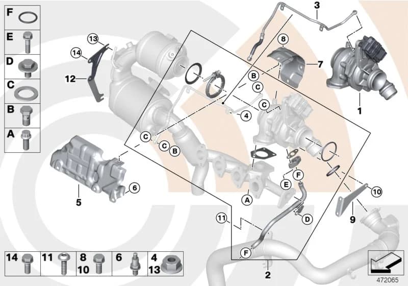 ECE — 88 Inspection kits › 88_0213 Turbocharger and install. kit Value Line