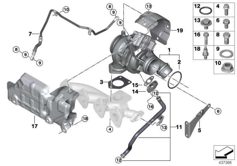 ECE — 11 Engine › 11_5963 TURBO CHARGER WITH LUBRICATION