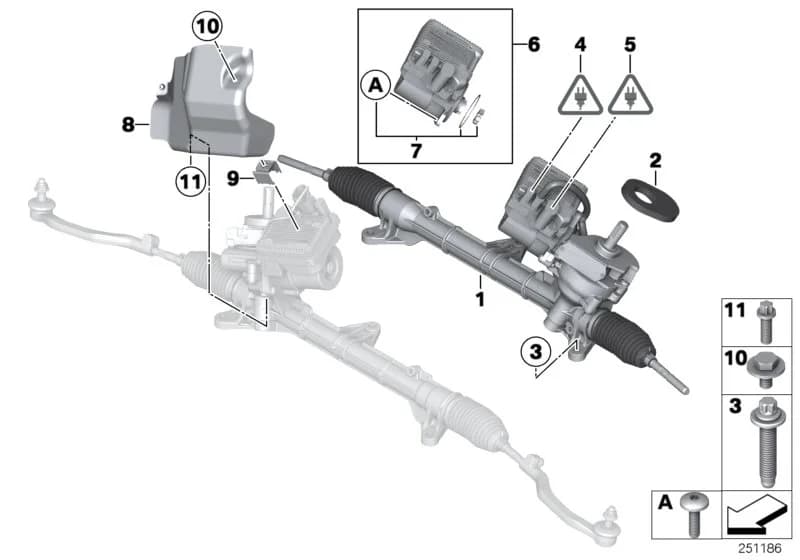 EXCH-steering box, electr. — ECE — 32 Steering › 32_1668 Steering gear, electric (EPS)
