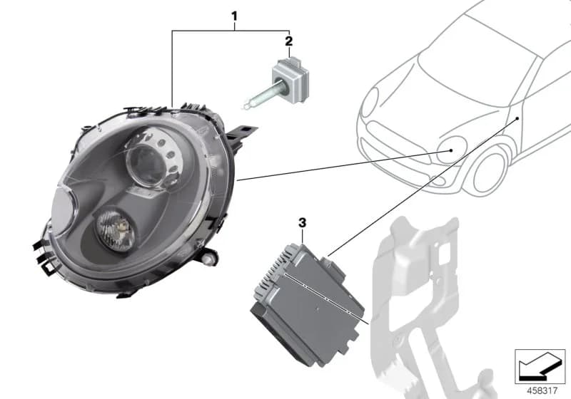 ECE — 03 Retrofitting / conversion / accessories › 03_2264 Retrofit kit, 25 W xenon headlight