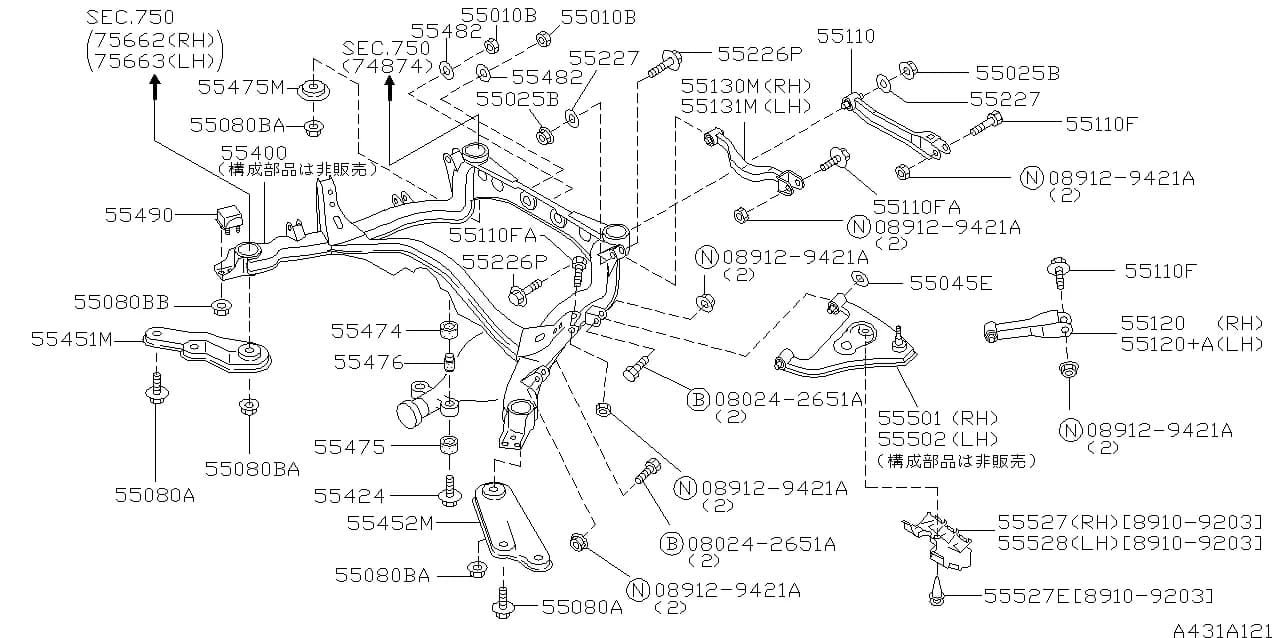 IQ45 (G50) — Chassis › 431A 002