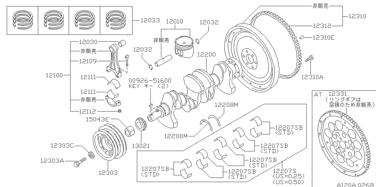 BLUEBIRD (U13) — Engine › 120A 001
