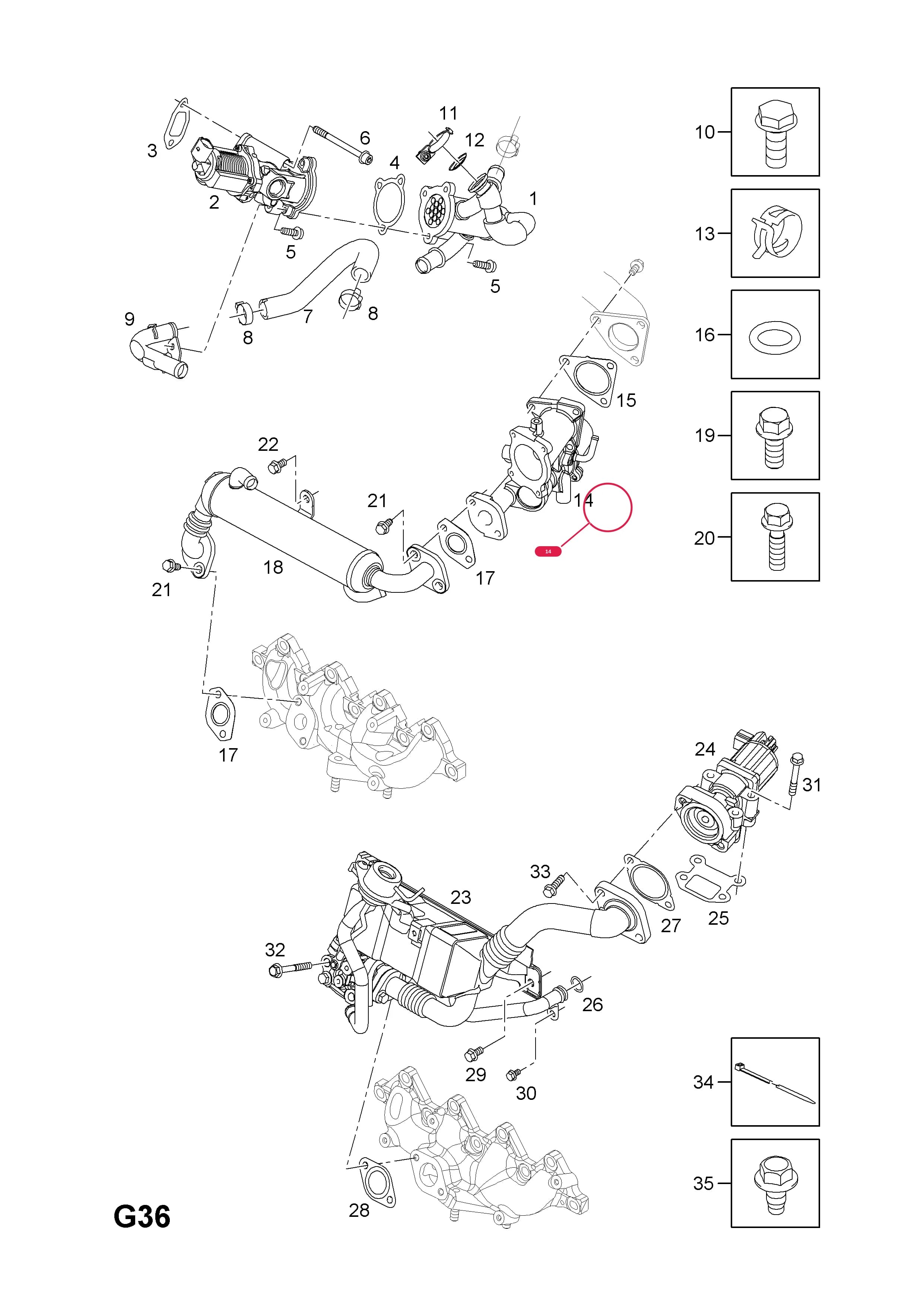 VALVE,ASSY.,EXHAUST GAS RECIRCULATION — Opel  ASTRA-H ( 2004 - ) — G FUEL AND EXHAUST › 41.EXHAUST GAS RECIRCULATION (CONTD.)