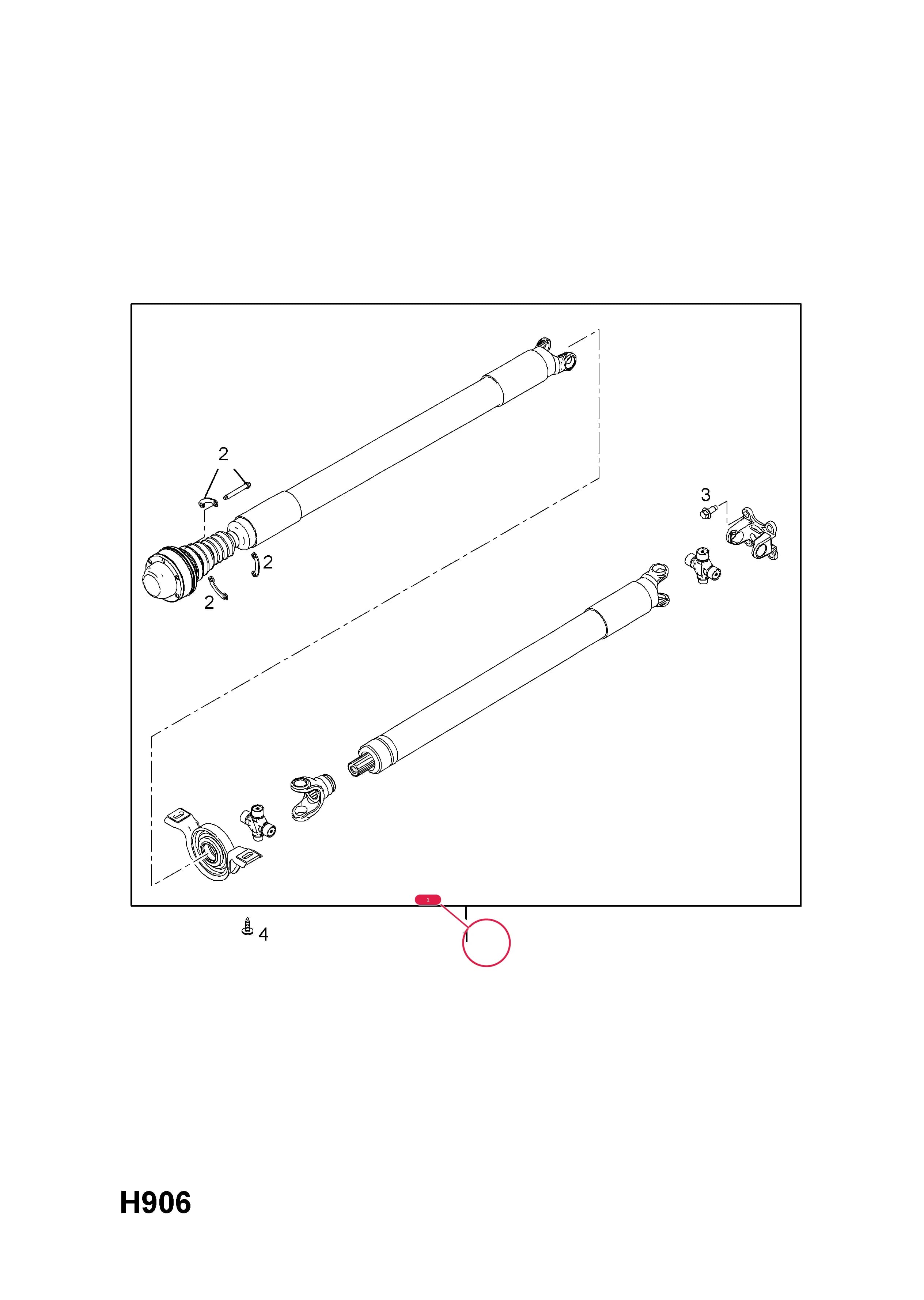 SHAFT,ASSY.,PROPELLER (NLS.- USE 96624772  48 13 841) — Opel  ANTARA ( 2007 - ) — H TRANSMISSION › 10 PROPELLER SHAFT AND FITTINGS