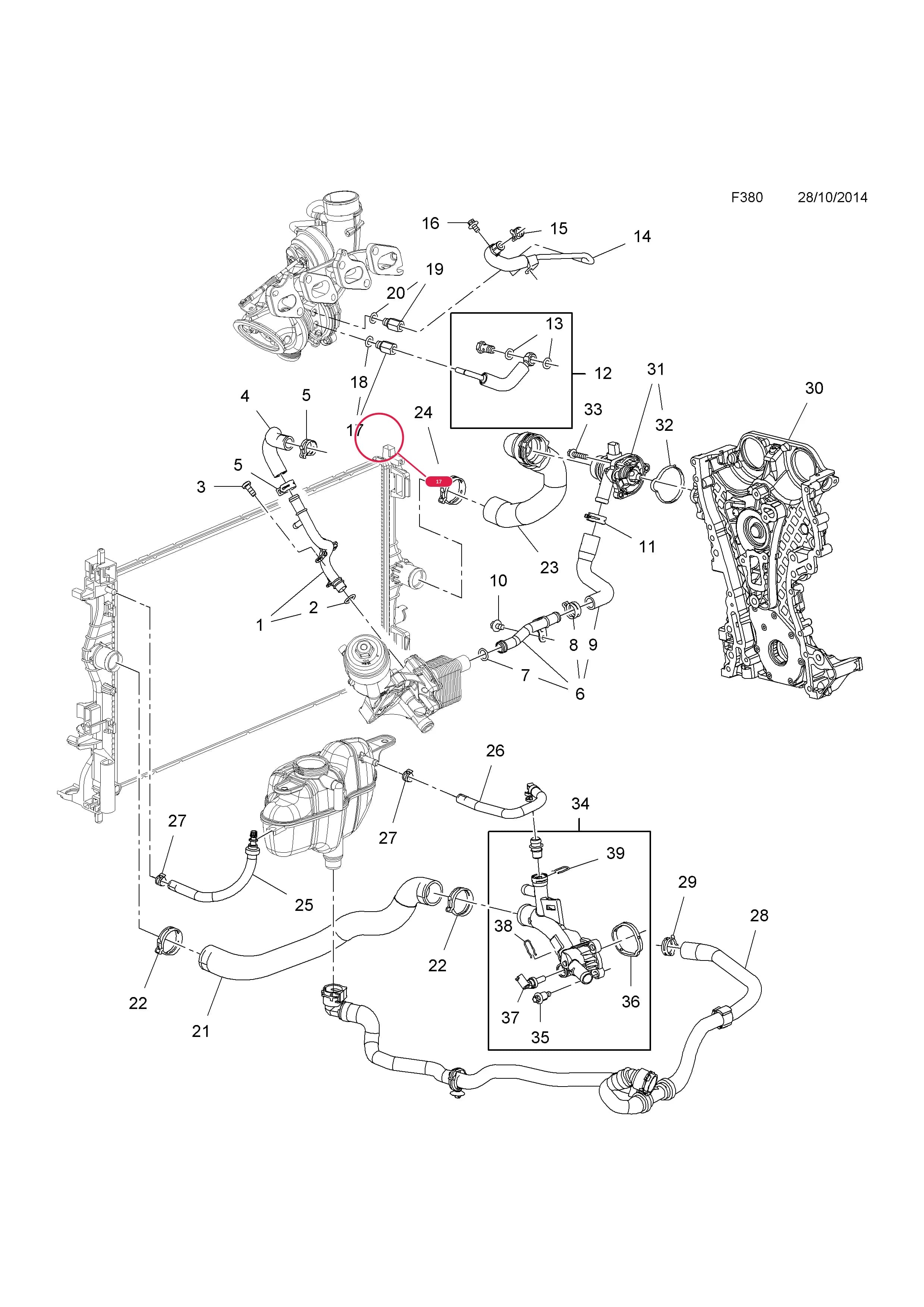 CONNECTOR,PIPE,FEED — Opel  ADAM ( 2013 - ) — F COOLING › 3 B14NEH[LUJ] PETROL ENGINE