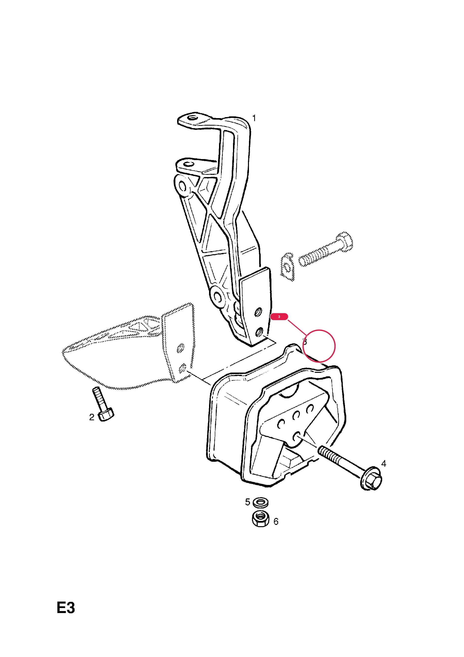 BLOCK,DAMPER,REAR MOUNTING — Opel  ASTRA CLASSIC ( 1999 -  2002) — E ENGINE AND CLUTCH › 1 X14NZ[2H6] PETROL ENGINE
