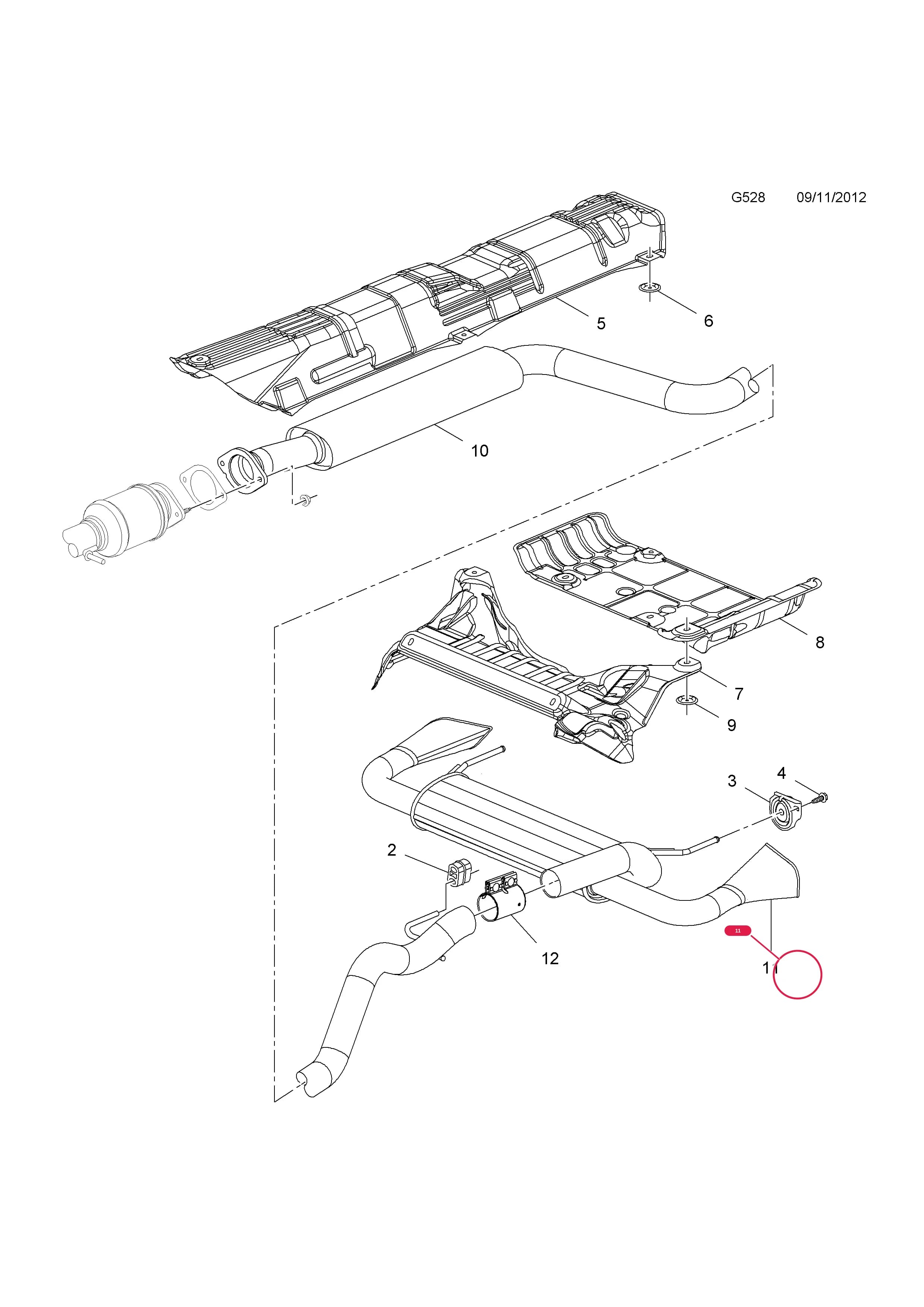SILENCER,ASSY.,REAR AND TAIL PIPE — Opel  ASTRA-J ( 2010 - ) — G FUEL AND EXHAUST › 6 A20NFT[LHU] PETROL ENGINE