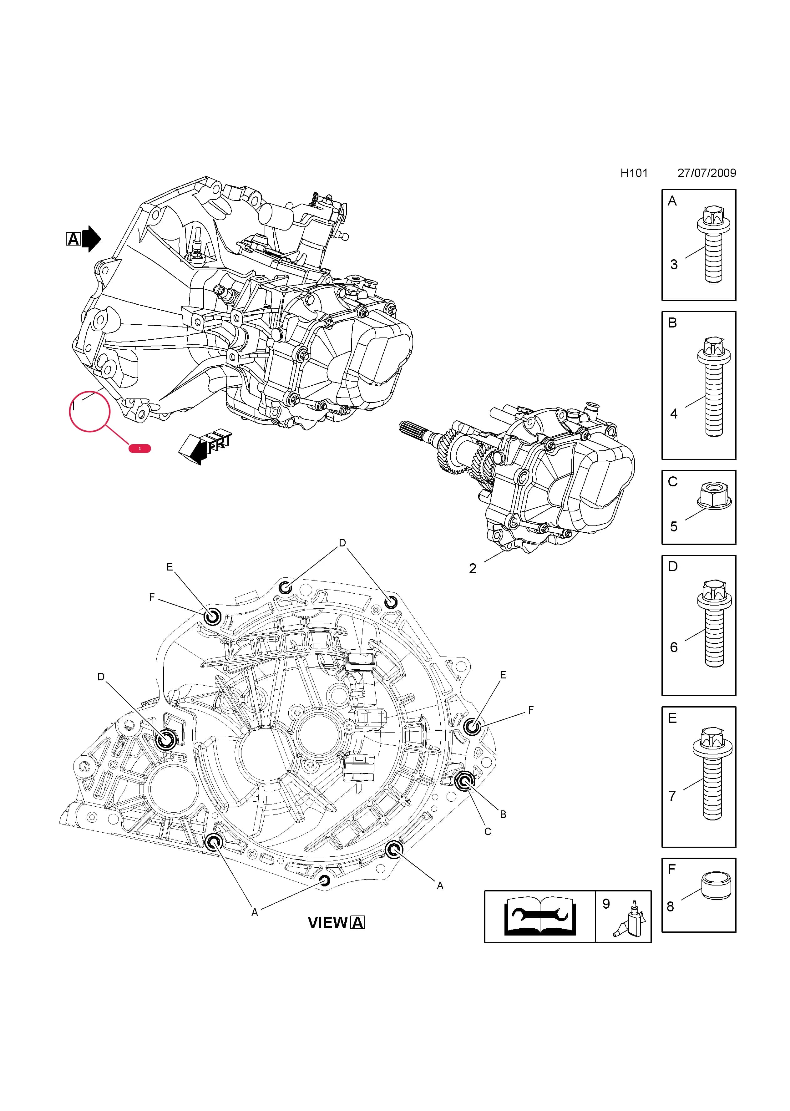 TRANSMISSION,ASSY.,WIDE RATIO (FINAL DRIVE RATIO 4.19) (EXCEPT STOP/START ENGINE SYSTEM) (NLS.- USE 24579773 57 00 465) (IDENT U6) — Opel ASTRA-J ( 2010 - ) — H TRANSMISSION › 1 F17 MANUAL TRANSMISSION