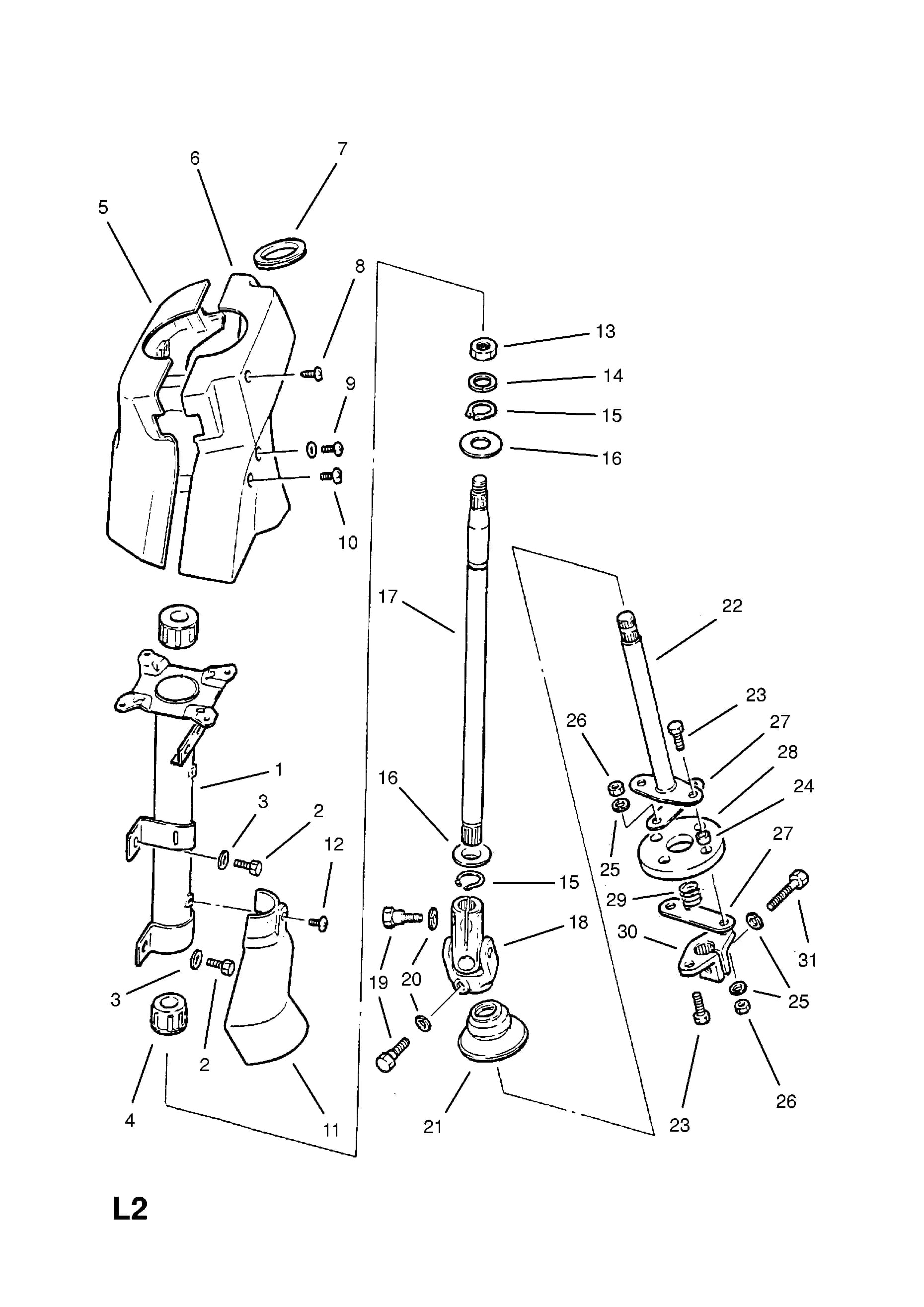 FLANGE,RUBBER JOINT (NLS.- NO REPLACEMENT PART) — Opel  RASCAL ( 1986 -  1993) — L STEERING › 1.STEERING COLUMN