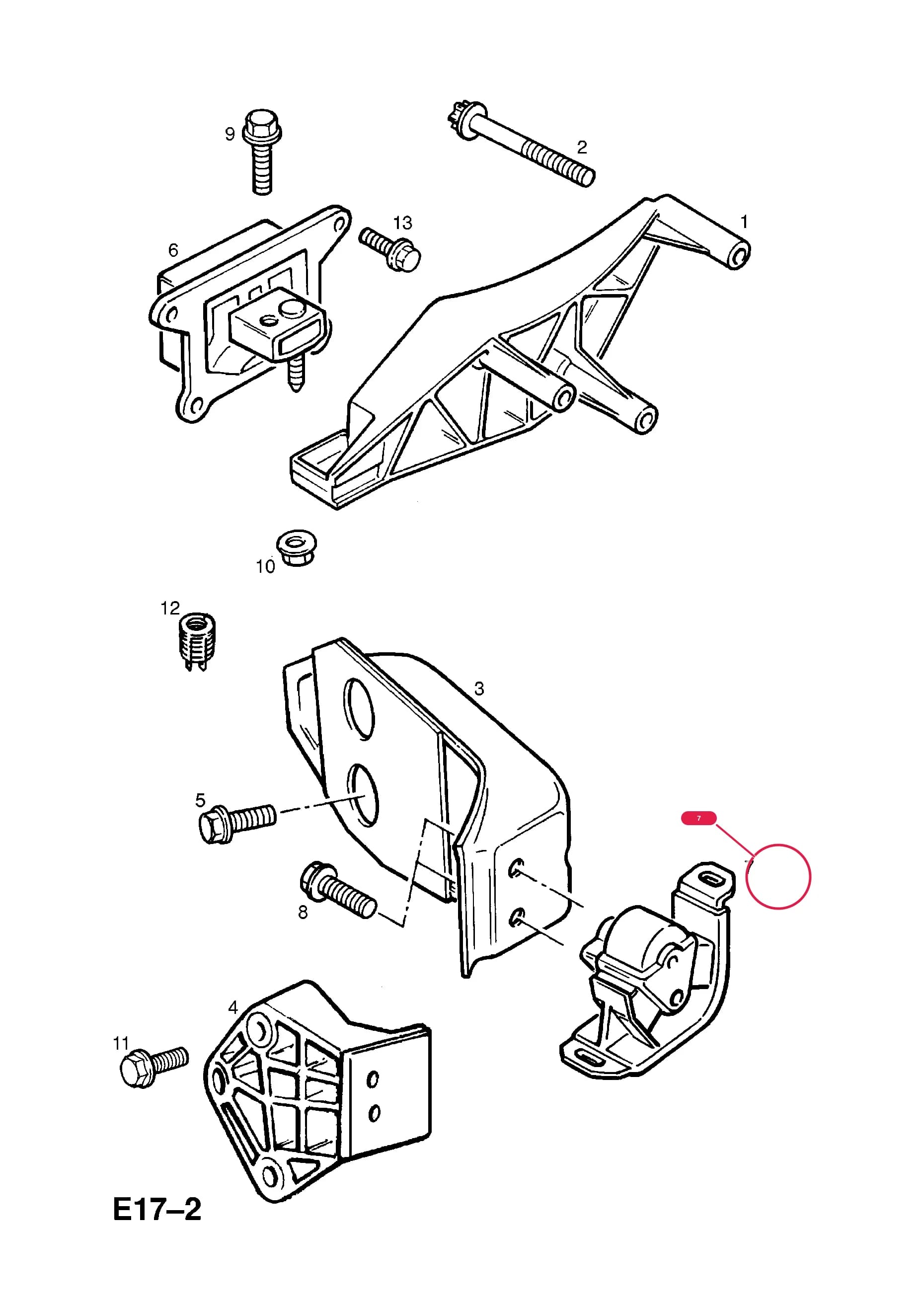 BLOCK,DAMPER,FRONT MOUNTING,LH — Opel  CORSA-B ( 1993 -  2002) — E ENGINE AND CLUTCH › 3 X12XE[LW4] PETROL ENGINE