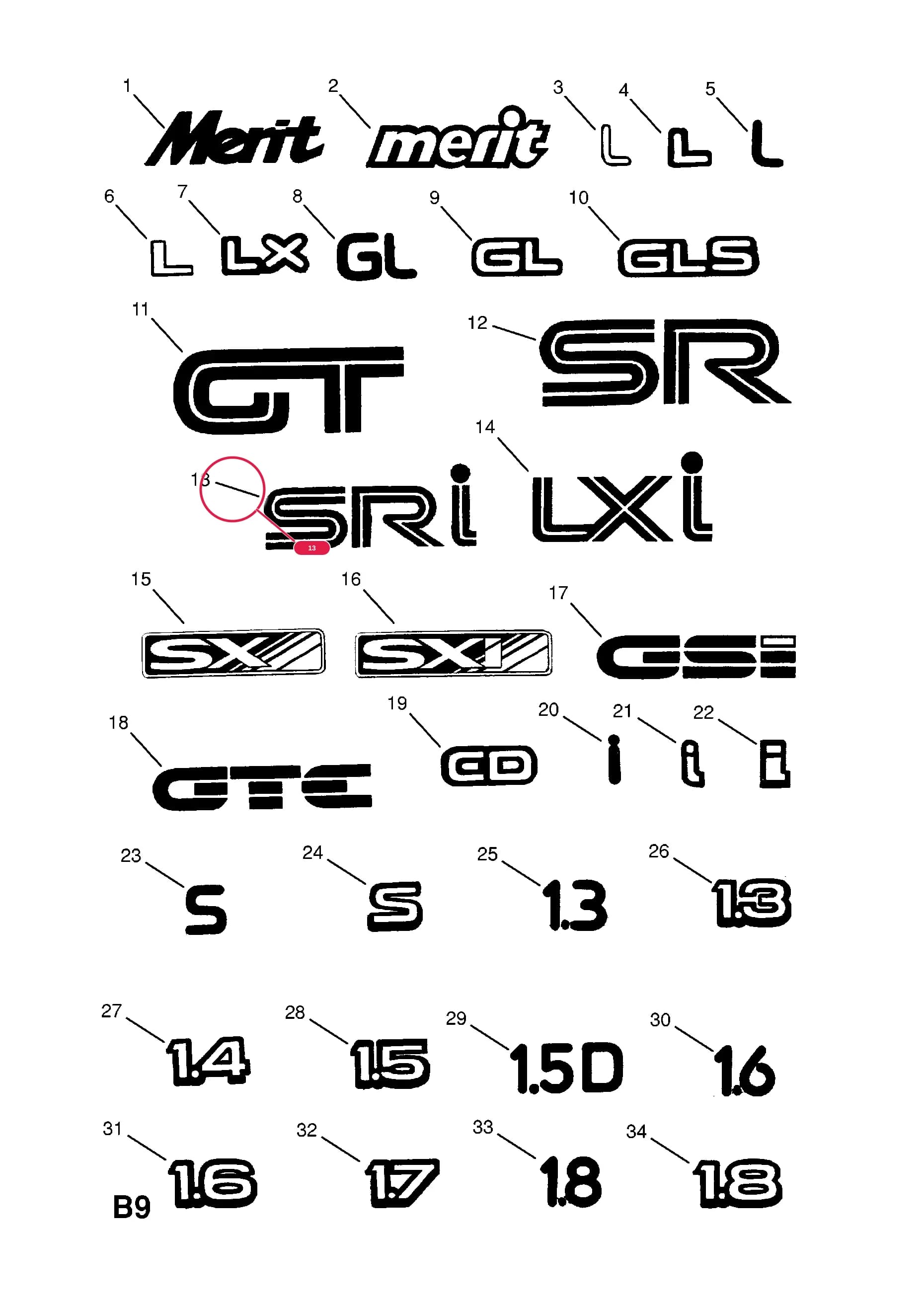 NAMEPLATE,SRI,GREY (FOR VAUXHALL) — Opel  KADETTE-E ( 1985 -  1993) — B BODY EXTERIOR FITTINGS › 4 NAMEPLATES AND DECALS