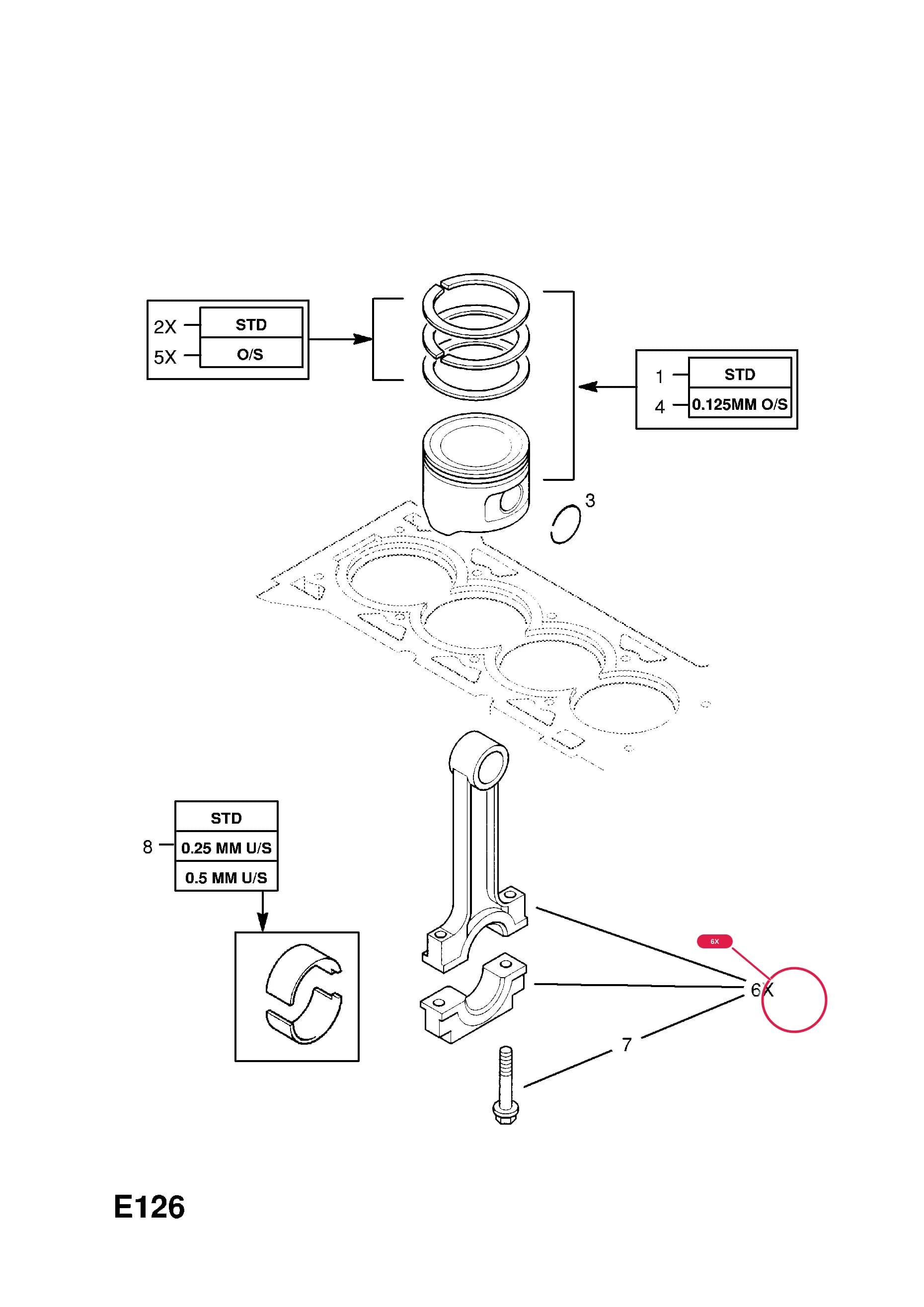 ROD AND CAP,ASSY.,CONNECTING,STD. (KAISERSLAUTERN) — Opel  ASTRA-G ( 1998 -  2010) — E ENGINE AND CLUTCH › 11 Z22SE[L61] PETROL ENGINE