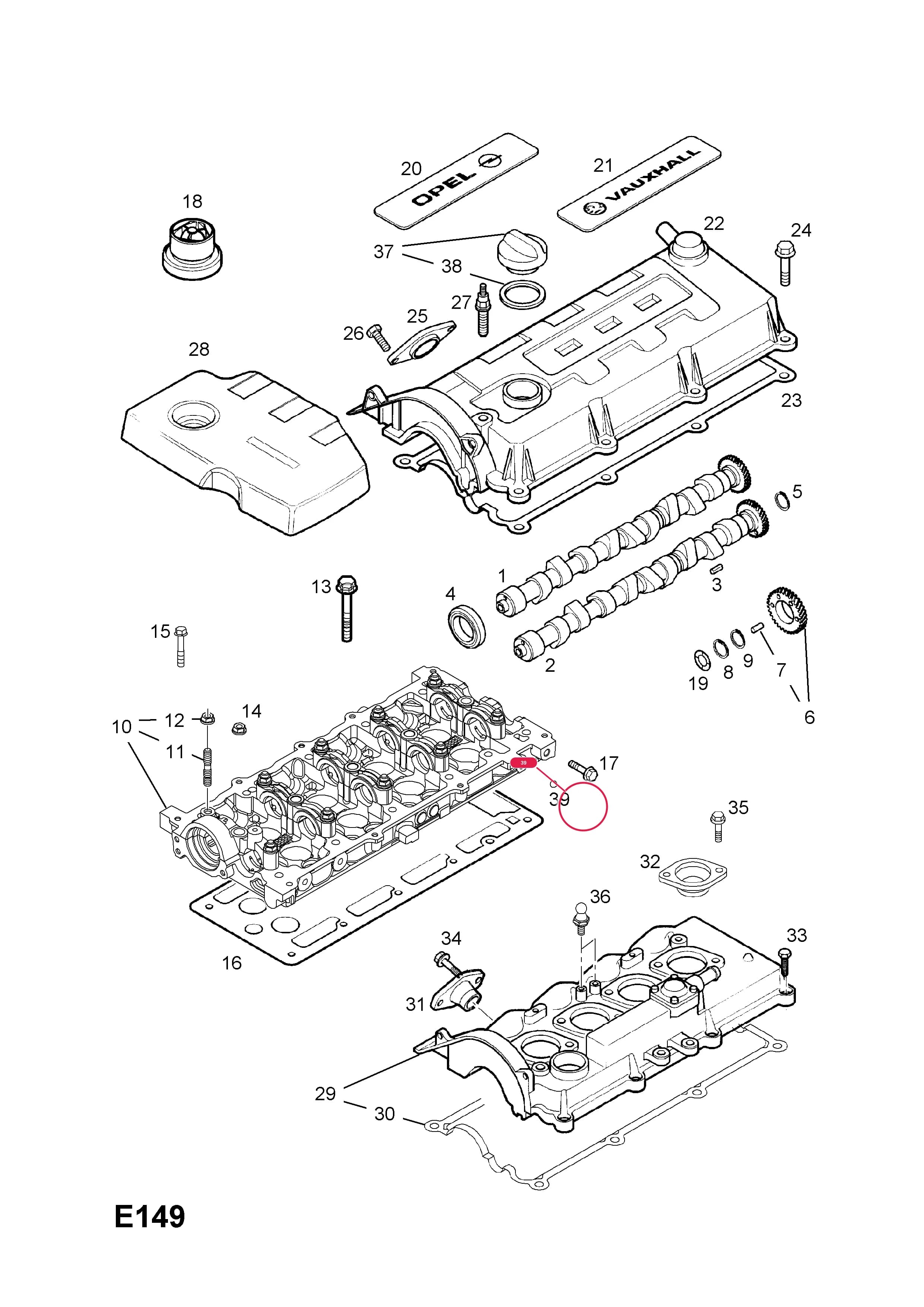 BALL,PLUG,CYLINDER BLOCK OIL GALLERY — Opel  ASTRA-G ( 1998 -  2010) — E ENGINE AND CLUTCH › 12 Y17DT[LR6],Z17DTL[LRB] DIESEL ENGINES