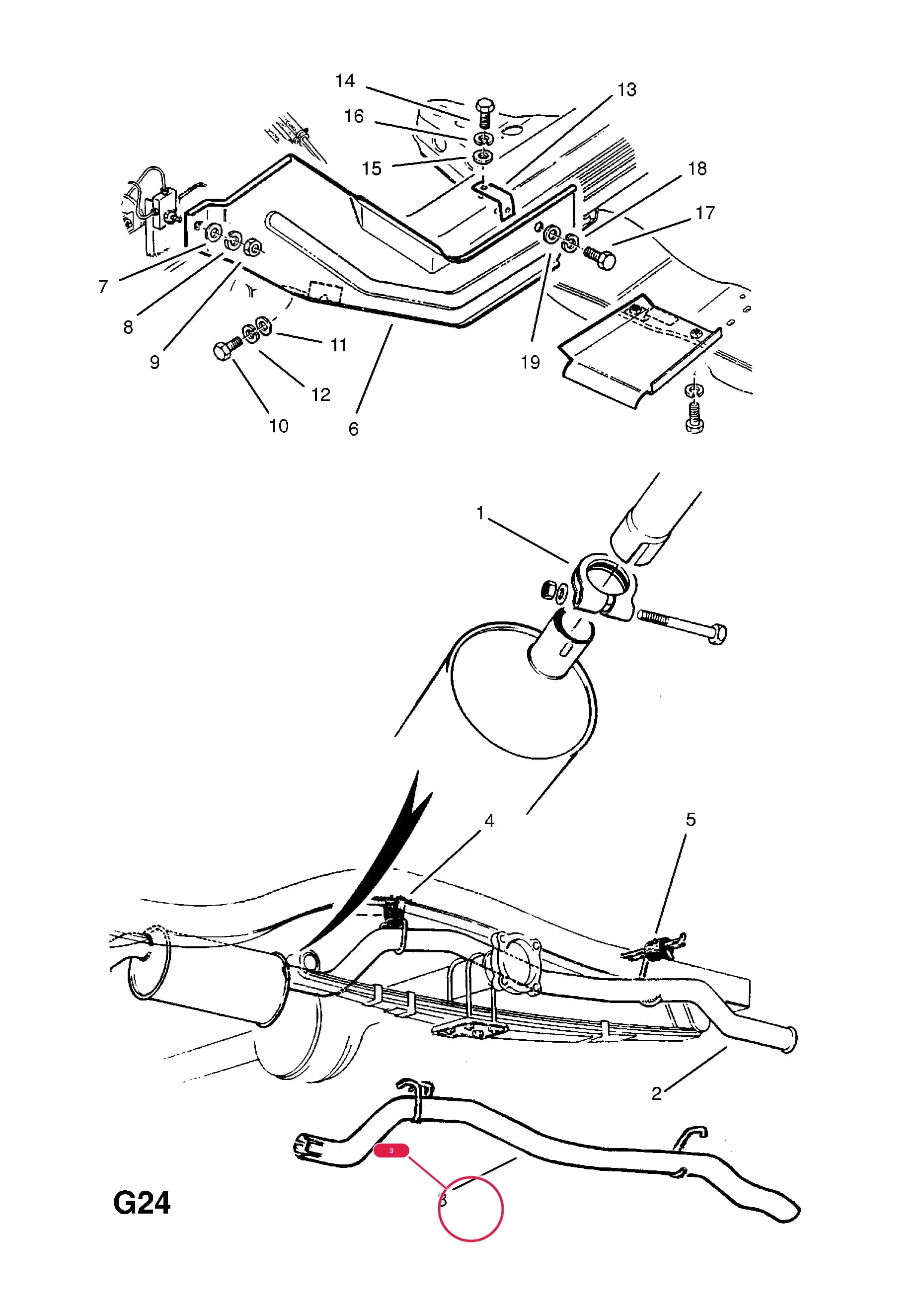 PIPE,ASSY.,TAIL — Opel  FRONTERA-A ( 1992 -  1998) — G FUEL AND EXHAUST › 49.EXHAUST PIPE,SILENCER AND CATALYTIC CONVERTER (CONTD.)