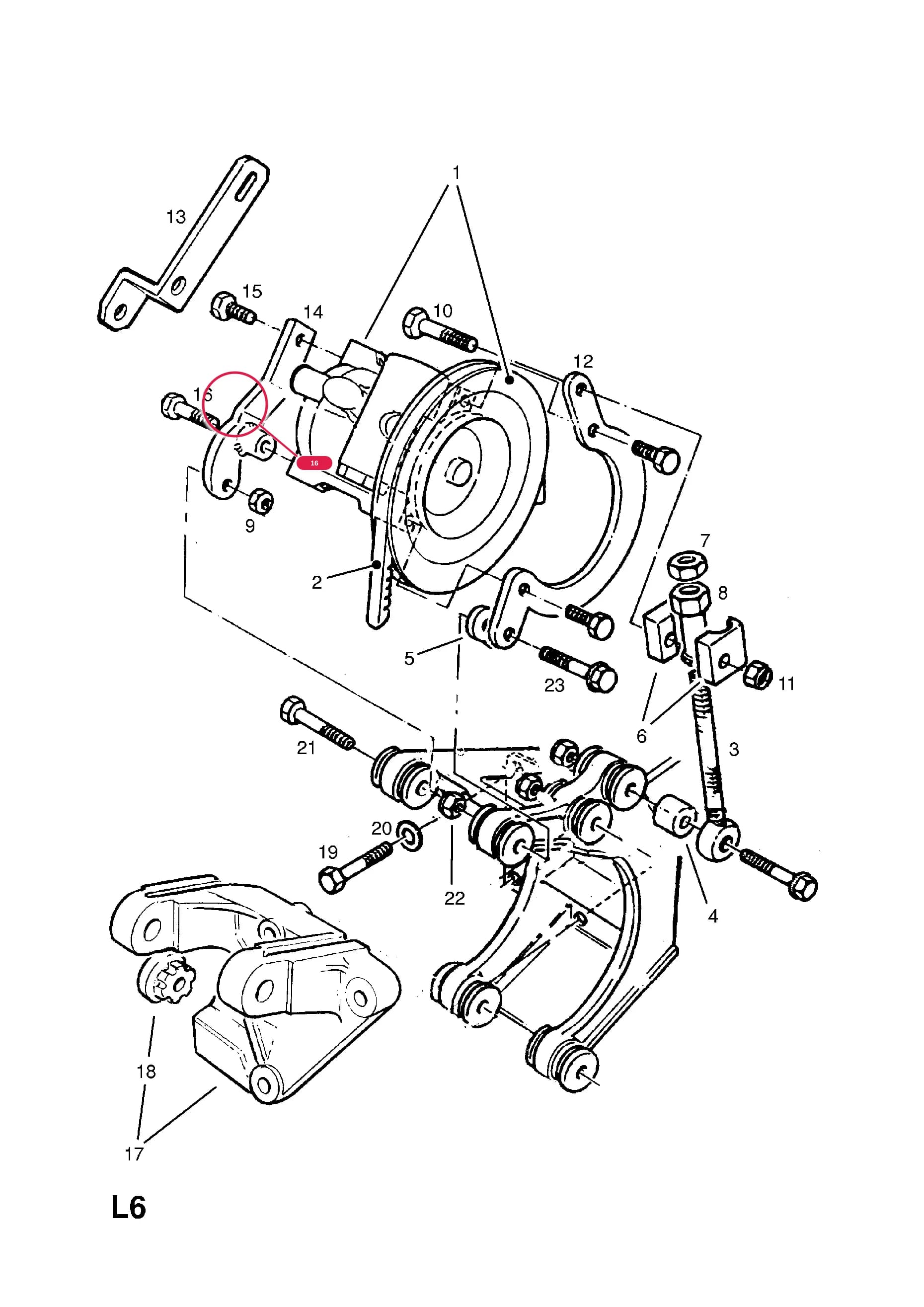 SCREW,REAR BRACKET TO PUMP (FOR AIR CONDITIONING) (NLS.- USE 11042469   20 00 211) — Opel  FRONTERA-A ( 1992 -  1998) — L STEERING › 14.POWER STEERING PUMP (CONTD.)