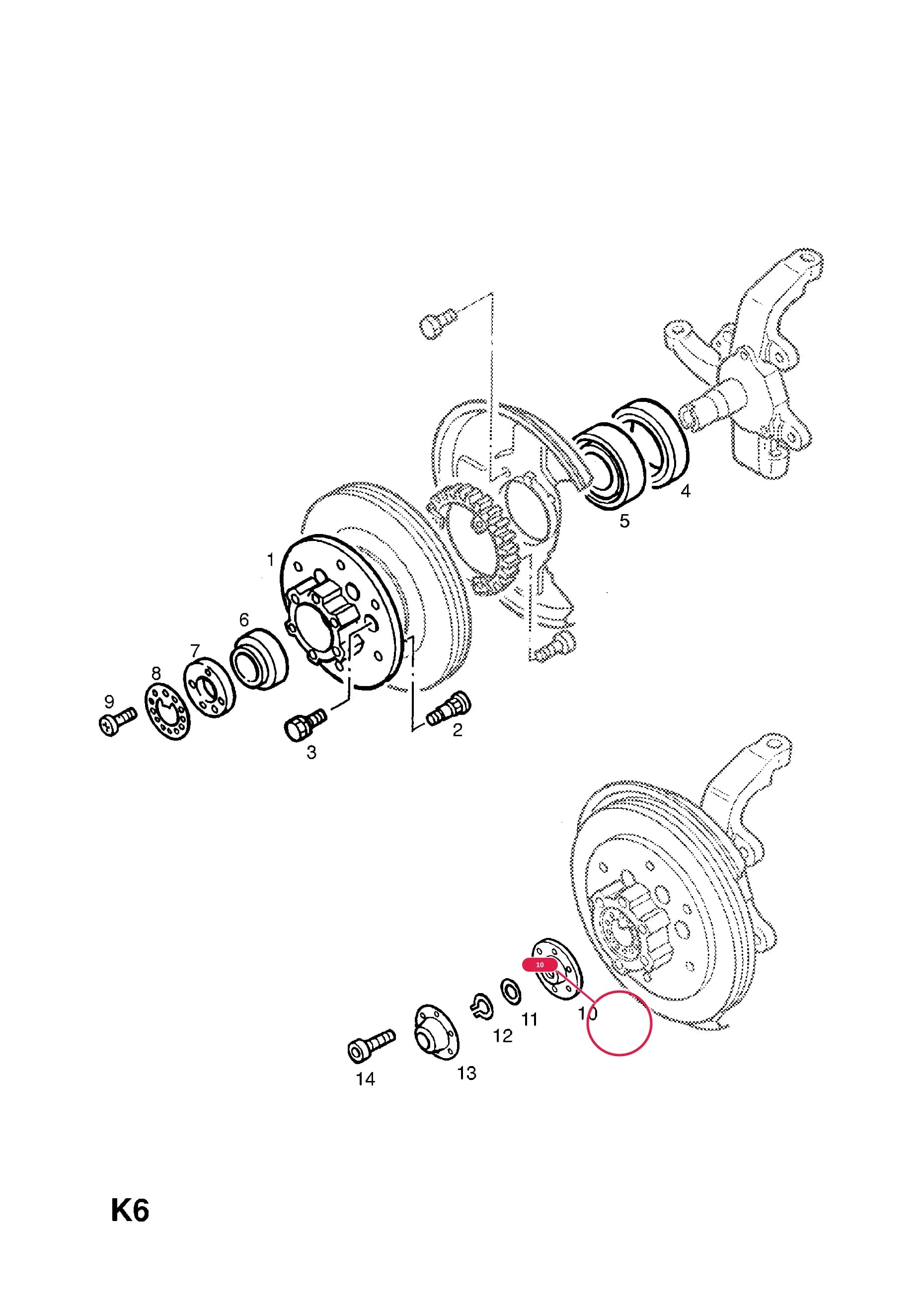 FLANGE,FRONT WHEEL HUB — Opel  FRONTERA-B ( 1999 -  2004) — K FRONT AXLE AND SUSPENSION › 15.FRONT HUB