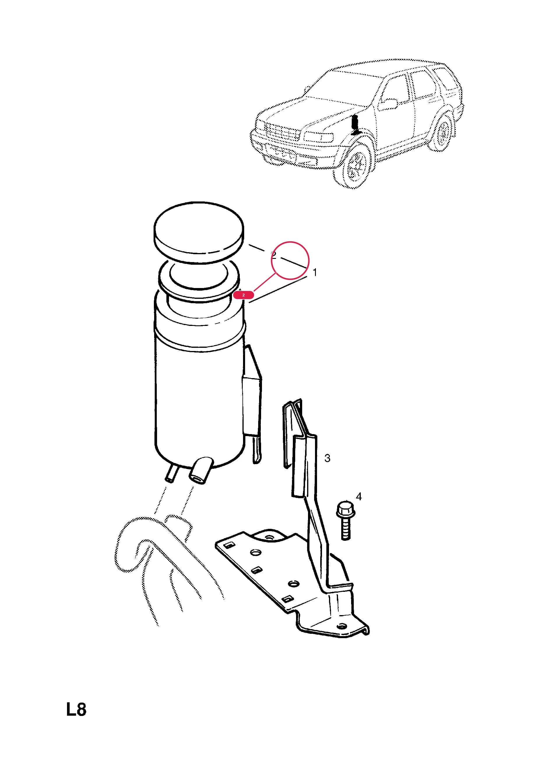 -CAP,OIL RESERVOIR,POWER STEERING — Opel  FRONTERA-B ( 1999 -  2004) — L STEERING › 14.POWER STEERING RESERVOIR