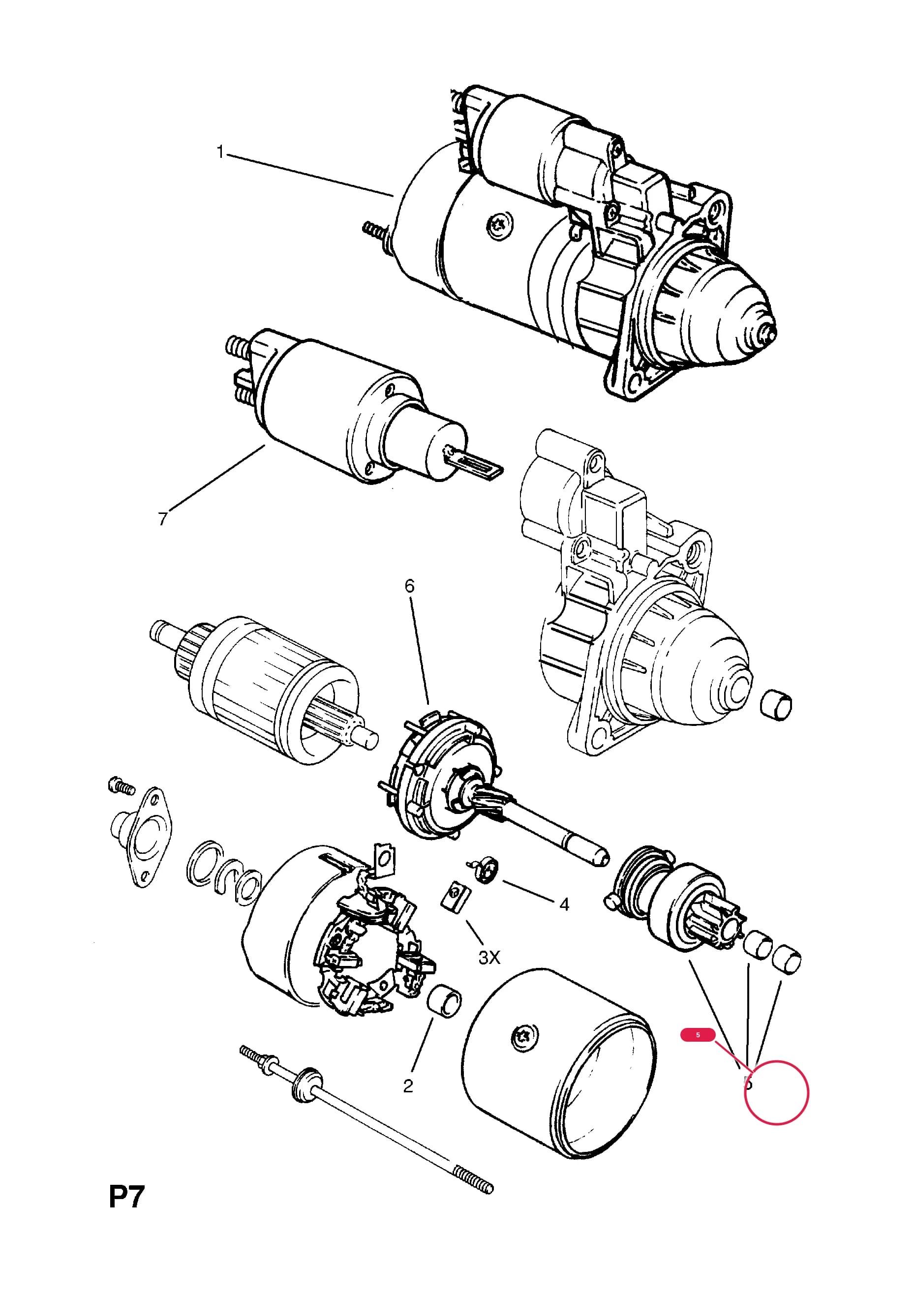 -PINION (EXC.0001218011ASSYS.) — Opel  OMEGA-A ( 1987 -  1993) — P ELECTRICAL › 1 ENGINE AND COOLING