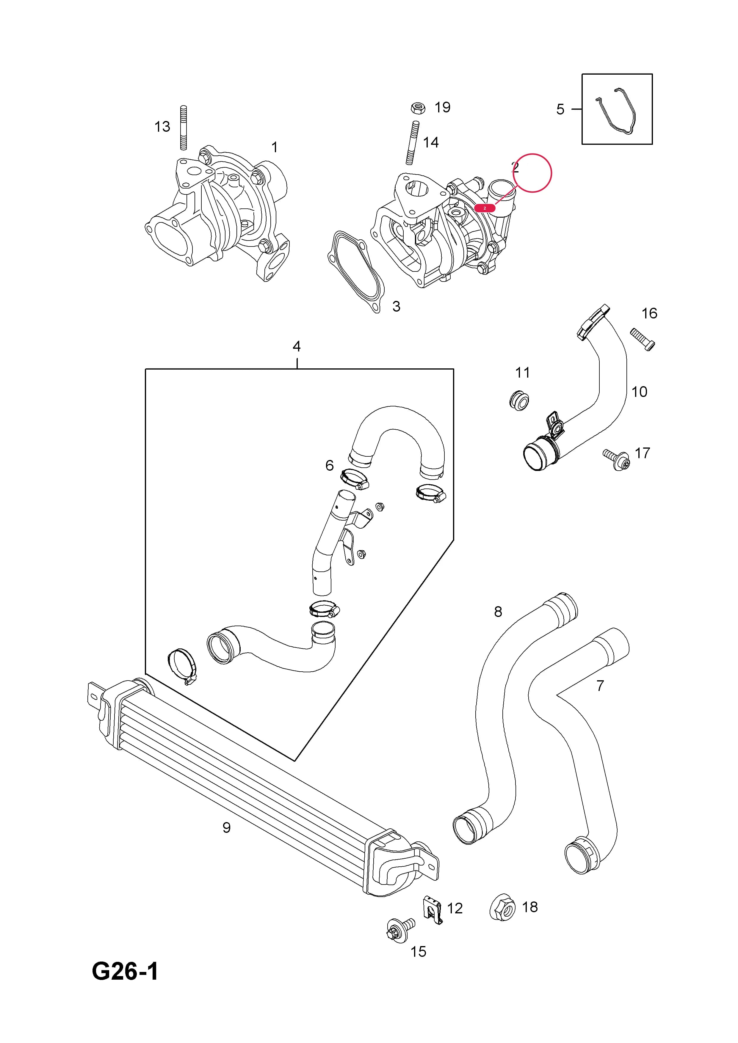 TURBOCHARGER,ASSY. (USED WITH EXHAUST SYSTEM PARTICLE FILTER) (EXCHANGE PART 95516209  08 60 586)  (PRODUCTION NO. 95516209) — Opel  MERIVA-A ( 2003 -  2010) — G FUEL AND EXHAUST › 194.TURBOCHARGER (CONTD.)