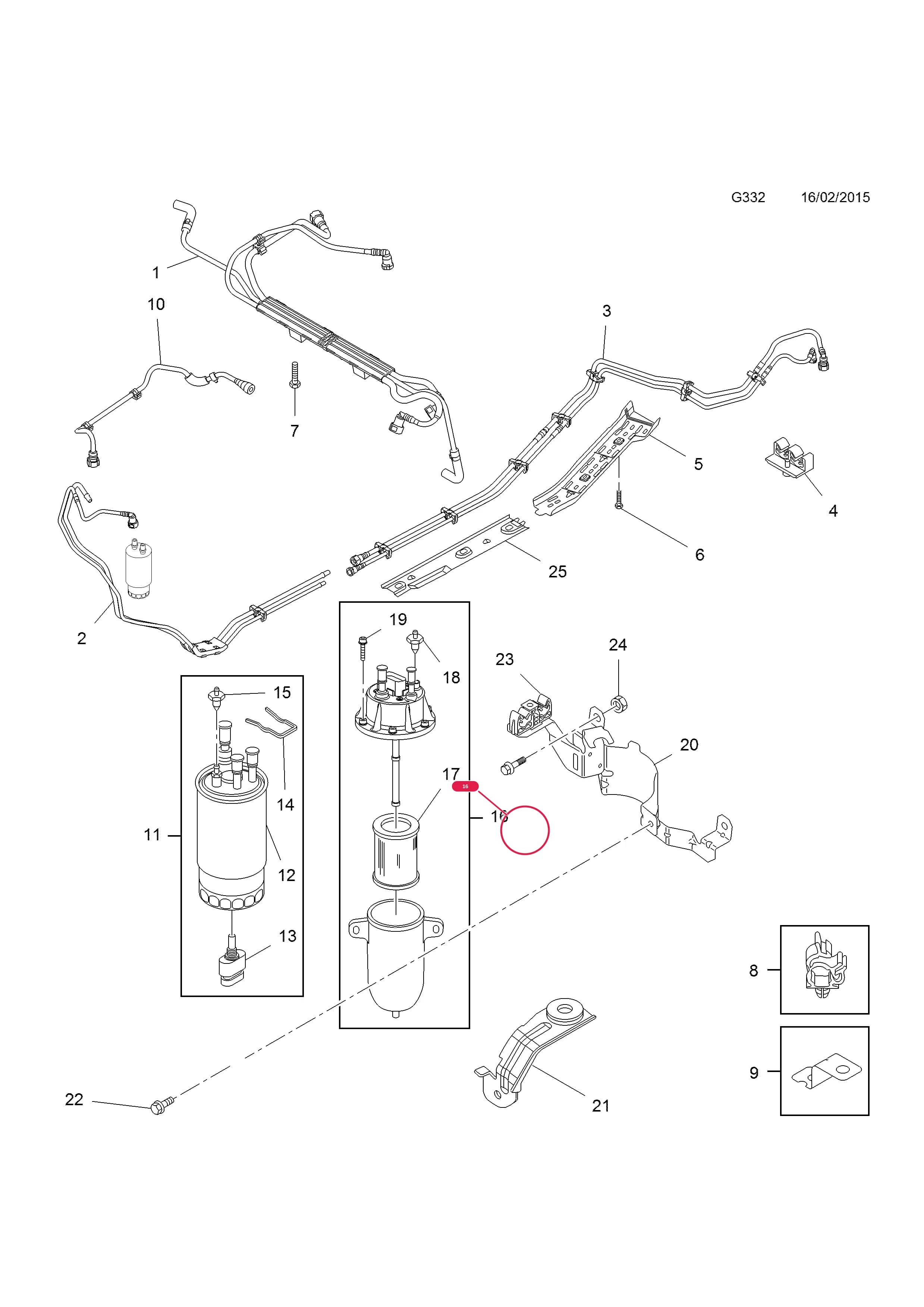 FILTER,ASSY.,FUEL (USED WITH FUEL STRAINER HEATER) — Opel  COMBO-D ( 2012 - ) — G FUEL AND EXHAUST › 2 FUEL SYSTEM