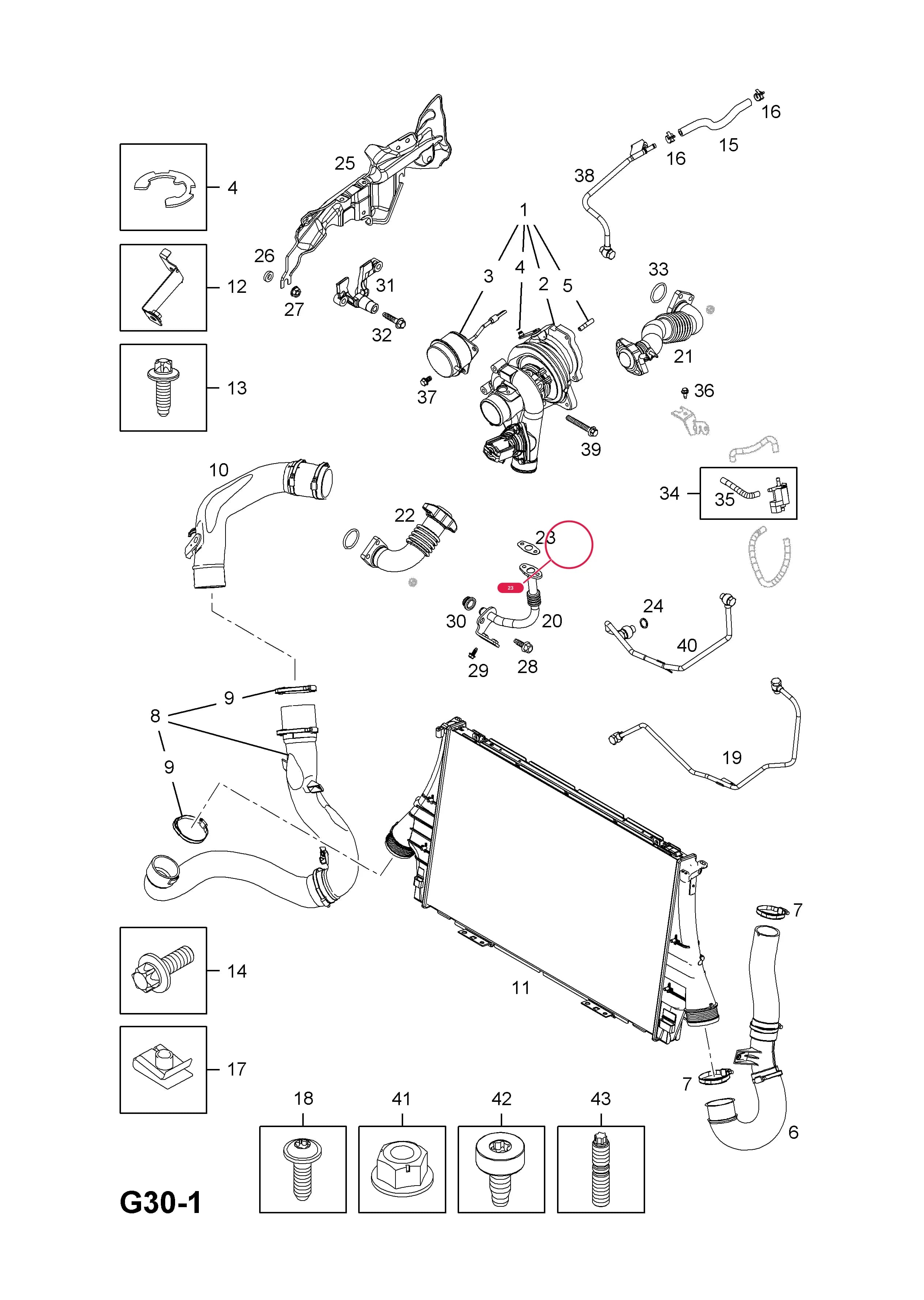 GASKET,OIL RETURN PIPE TO TURBOCHARGER — Opel  VECTRA-C ( 2002 -  2008) — G FUEL AND EXHAUST › 278.TURBOCHARGER (CONTD.)