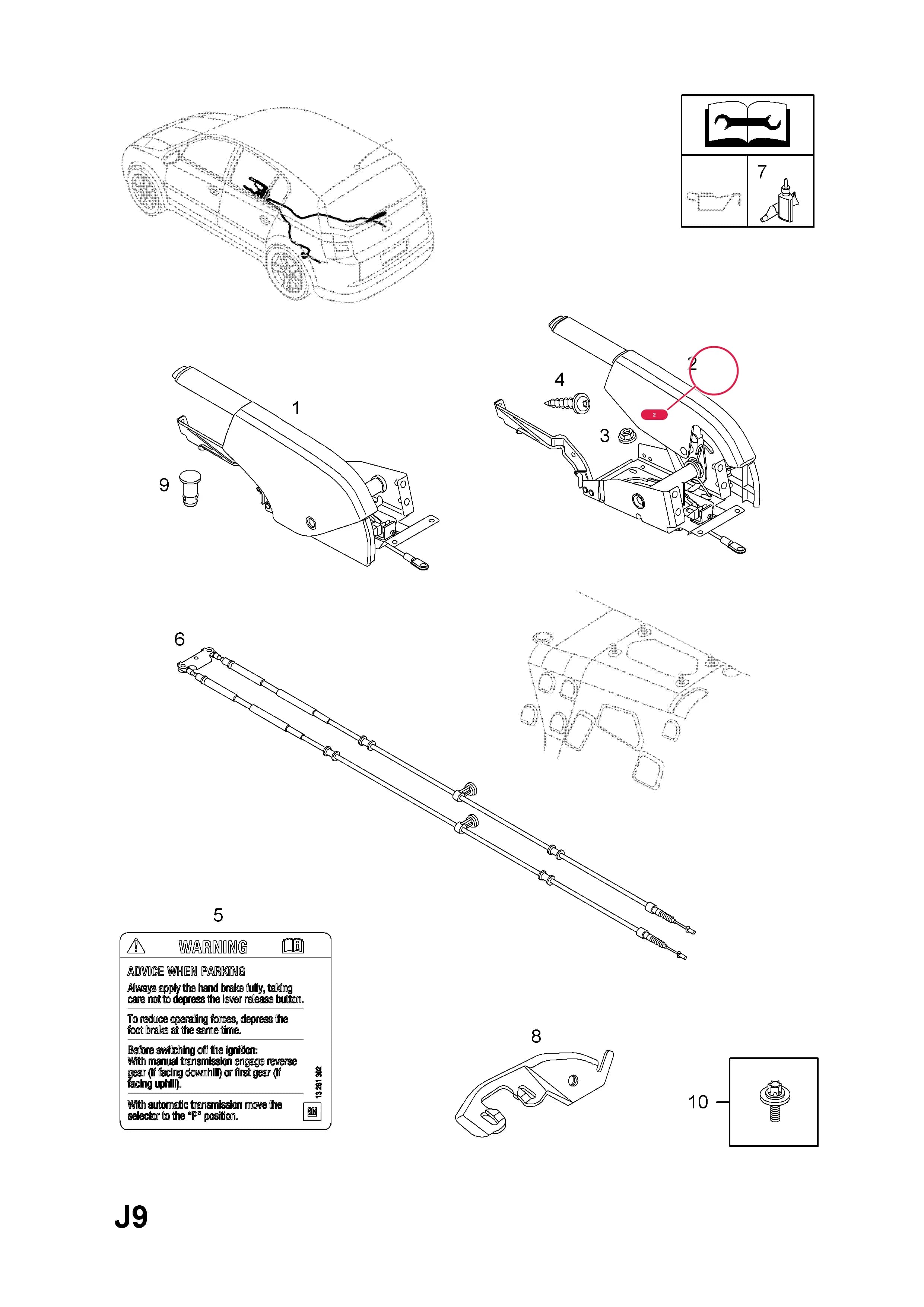 LEVER,ASSY.,HANDBRAKE,RHD,ANTHRACITE,WITH GLOSSY CHROME BUTTON (IDENT 4331)  (PRODUCTION NO. 24422575) — Opel  SIGNUM ( 2003 -  2008) — J BRAKES › 21.HANDBRAKE LEVER AND BOOT