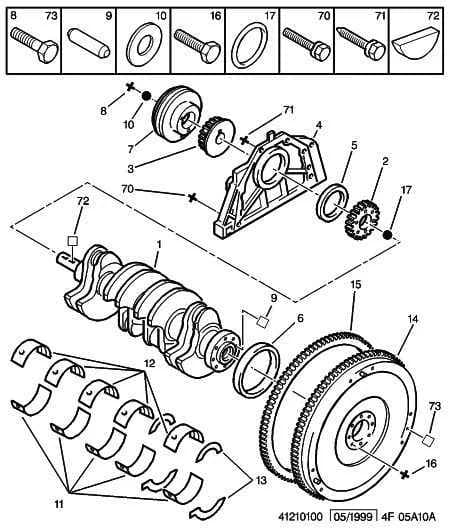 mechanical — crankshaft › CRANKSHAFT PULLEY