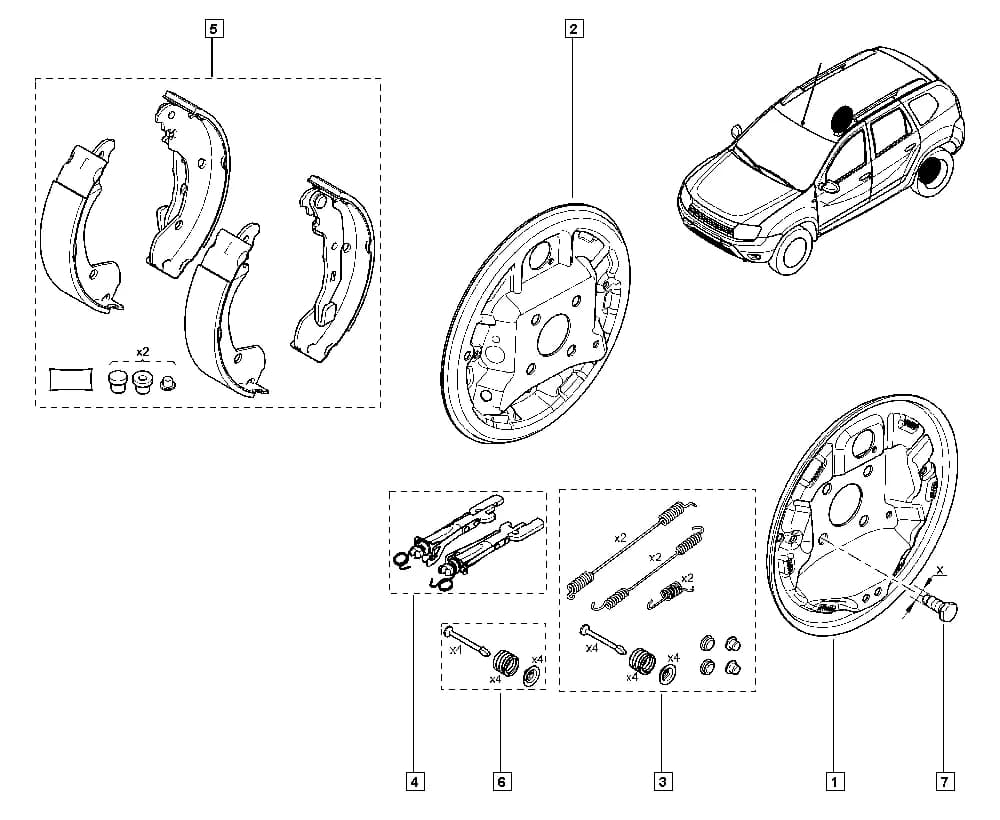 HSA3 — Manual › 34 Rear non-bearing elements / Drum brakes