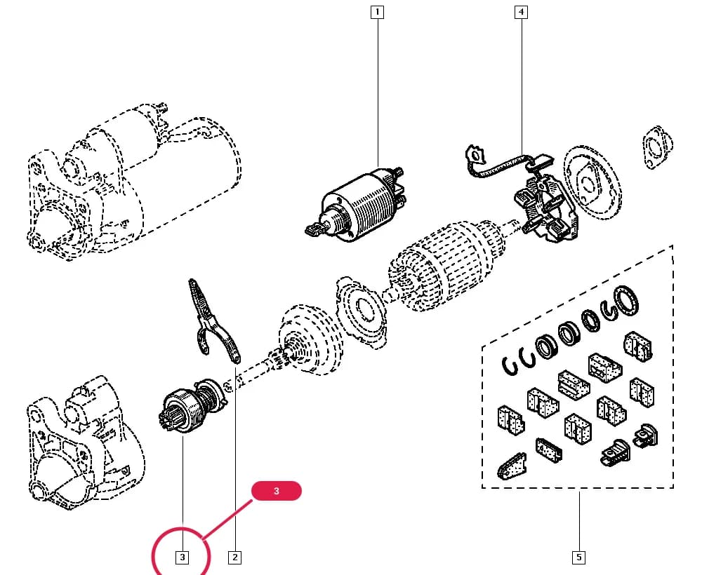 H5A4 — Manual › 16 Starting - Charging / Starter motor details