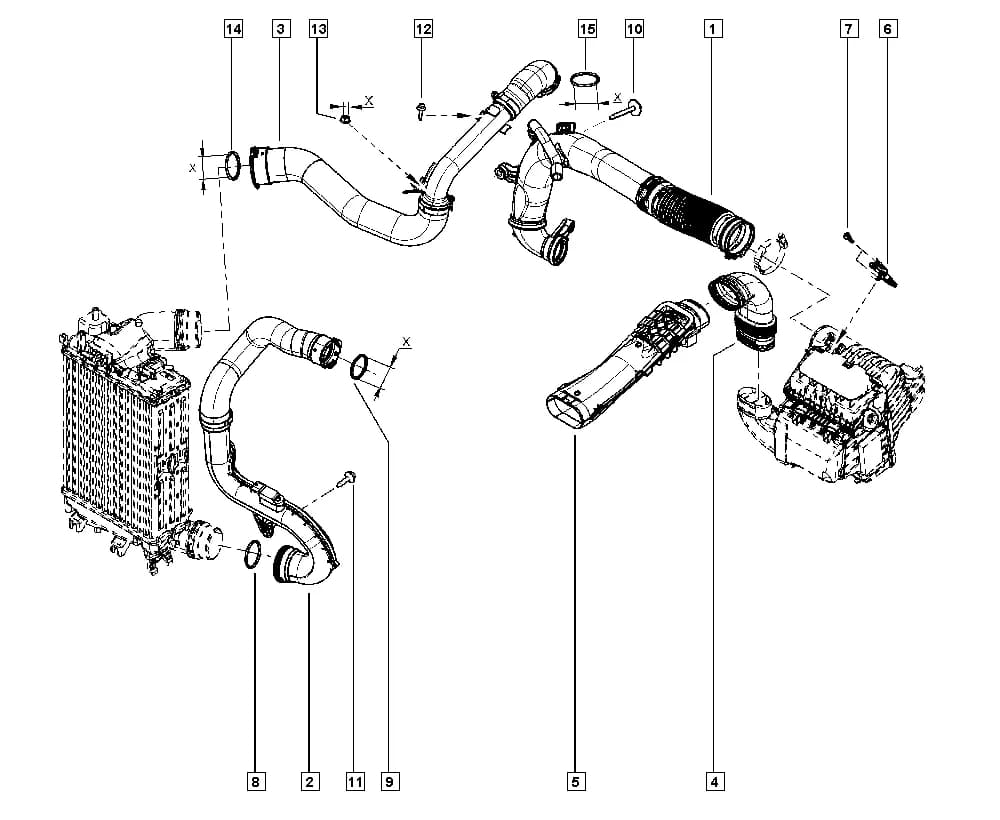 NFAB = D — JRA5 — Manual › 13 Fuel supply / Air filter hoses