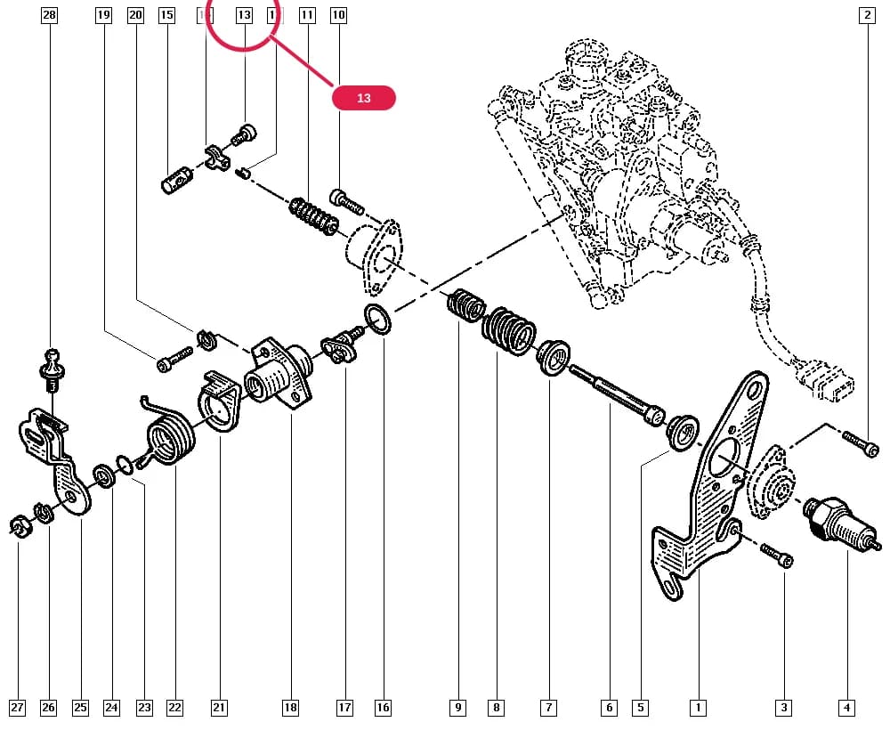 $MAR = R717-1 or $MAR = R725-1 — ED8C — Manual › 13 Fuel supply / Injection pump