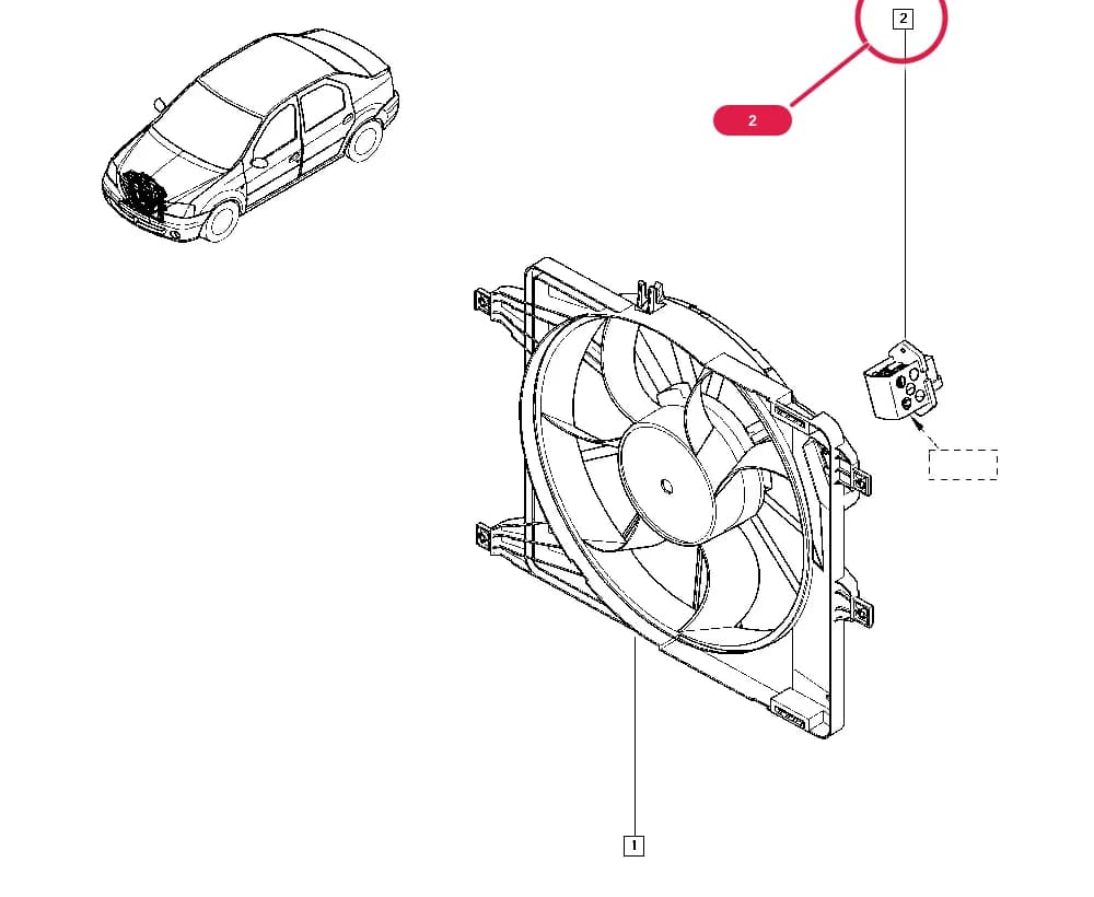 Marking. = 0.43 OHM — FS03 — Upholstery - Electricity › 87 Electrical assistance apparatus / Fan