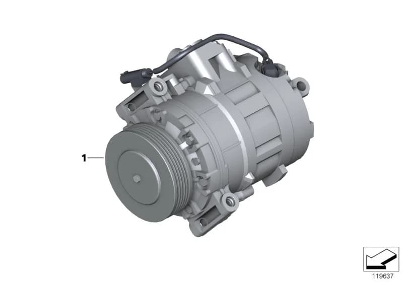 RP air conditioning compressor — ECE — 64 Heater and Air Conditioning › 64_1301 RP air conditioning compressor