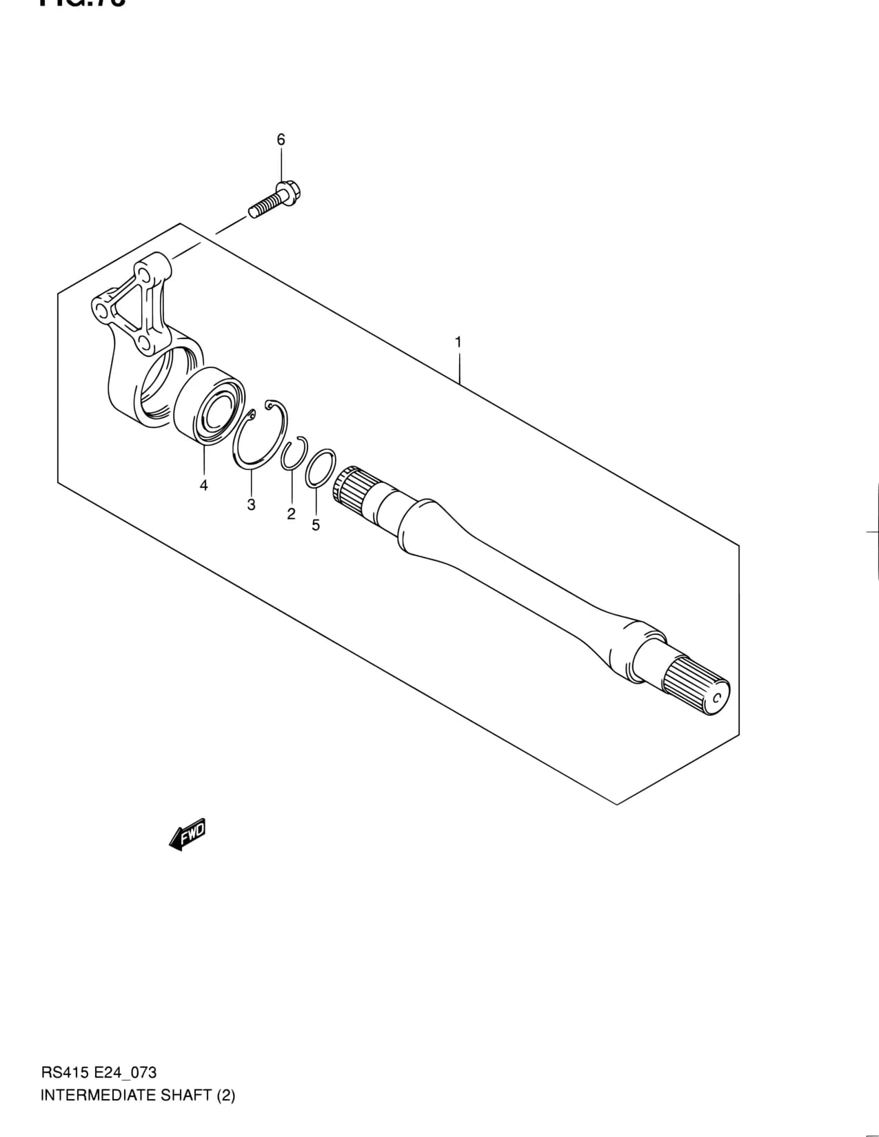 RS416-2 — Transmission › 73 - INTERMEDIATE SHAFT (MT:RS416)