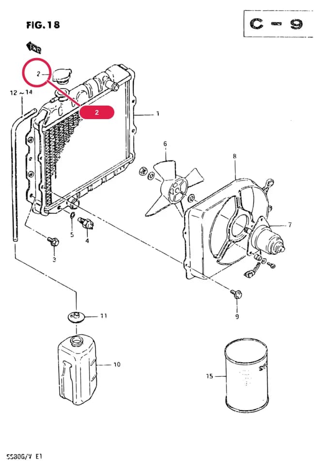 SS80-2 — Cooling › 18 - RADIATOR