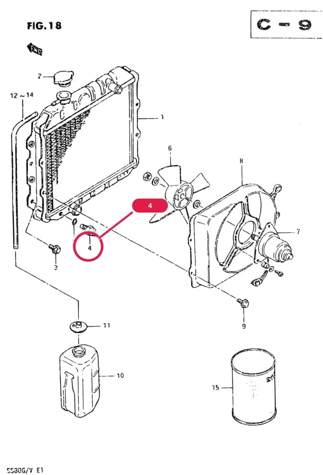 SS80-2 — Cooling › 18 - RADIATOR