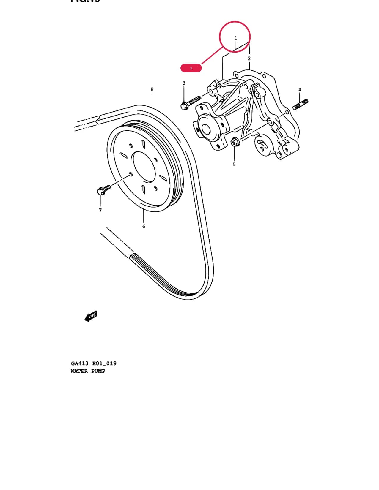 GA413 — Cooling › 19 - WATER PUMP