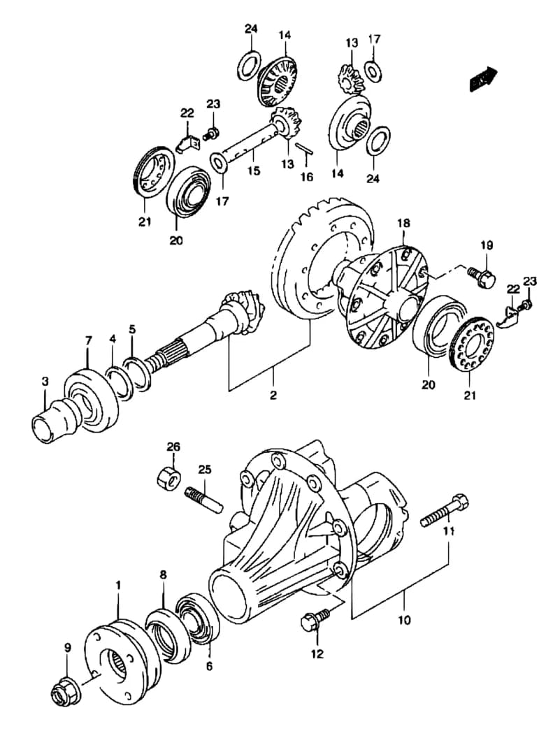 SN413Q (SANTANA) — Transmission › 70 - FRONT DIFF GEAR (4WD:PETROL)