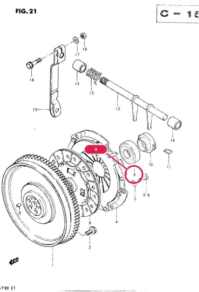 ST90 — Transmission › 21 - CLUTCH