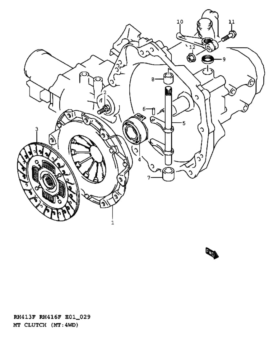 RH413F — Transmission › 29 - MT CLUTCH (MT:4WD)