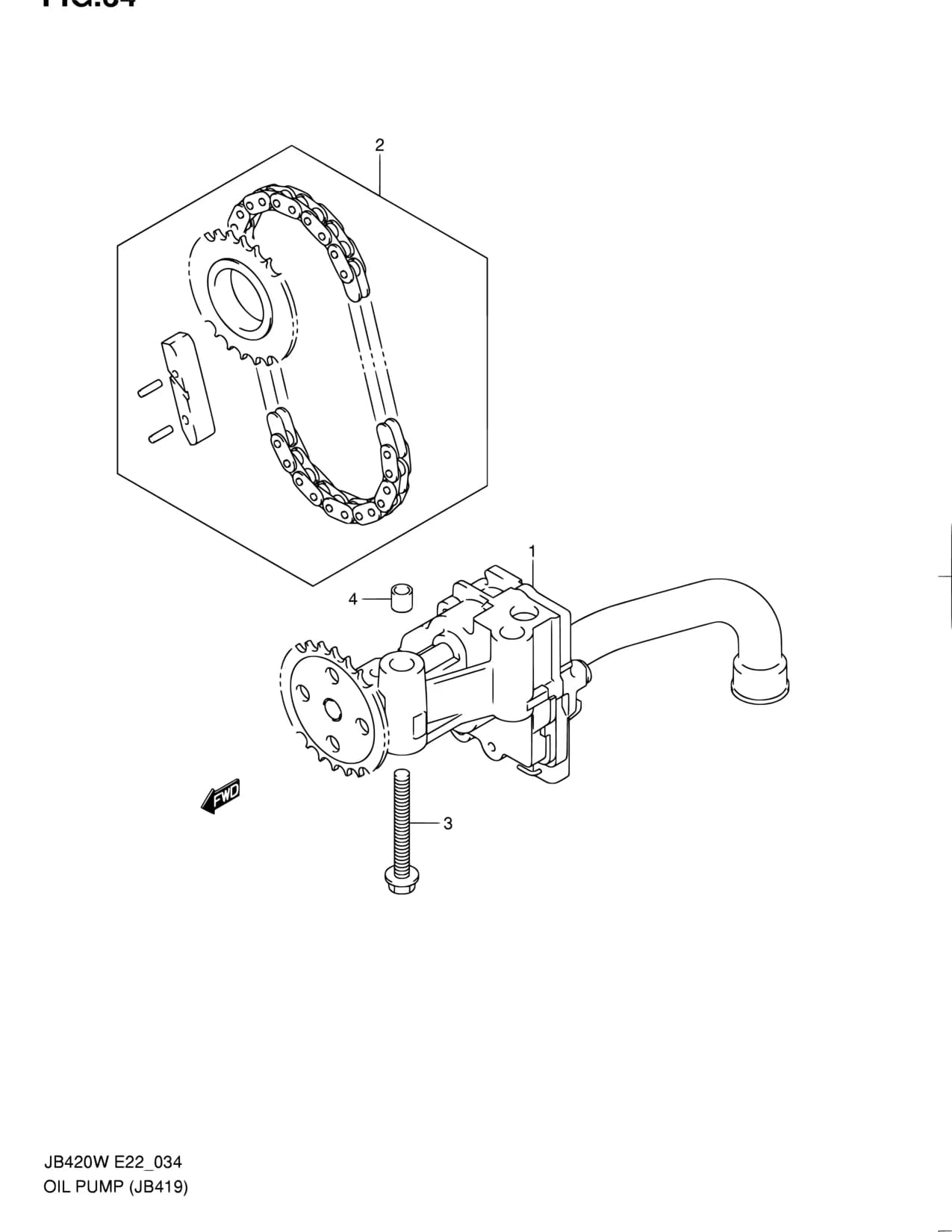 JB419WD — Lubrication › 34 - OIL PUMP (JB419WD)