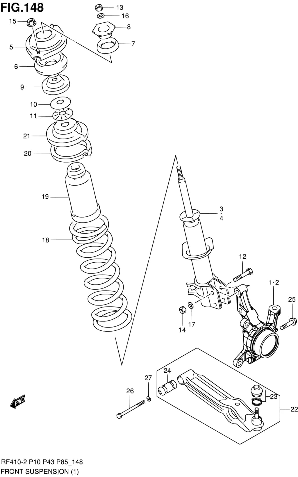 RF308-2 — Suspension › 148 - FRONT SUSPENSION